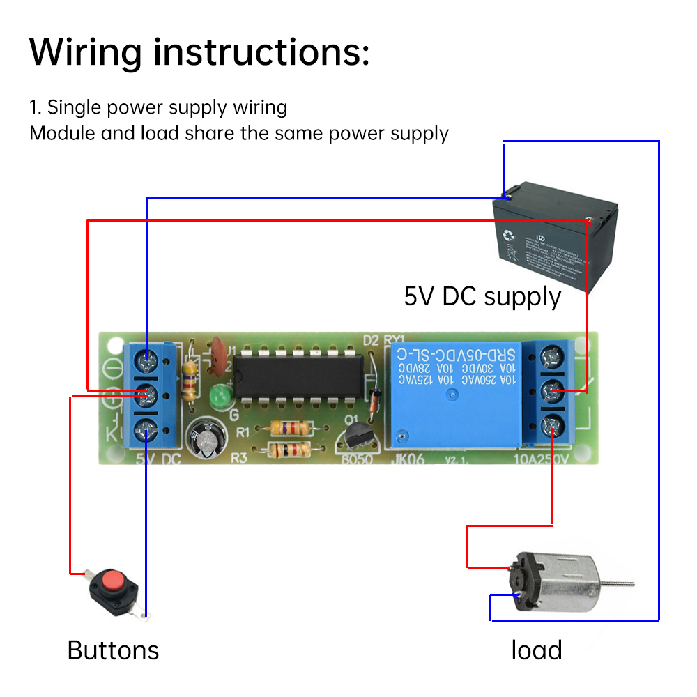Shelly Relay Module - DC 5V フリップフロップ ラッチ リレー モジュール