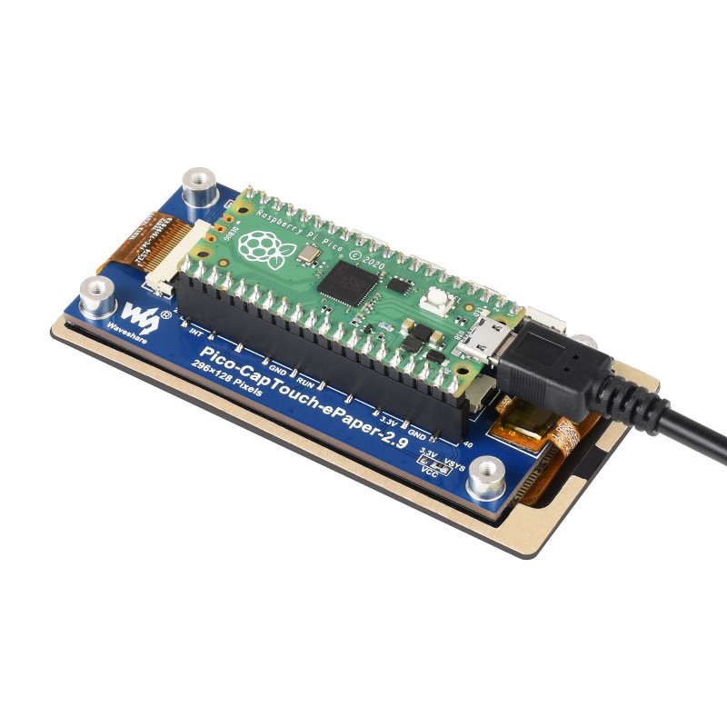 Display Epaper 2.9 - 2.9インチタッチ電子ペーパーモジュール Raspberry Pi Pico用 296x128 SPI