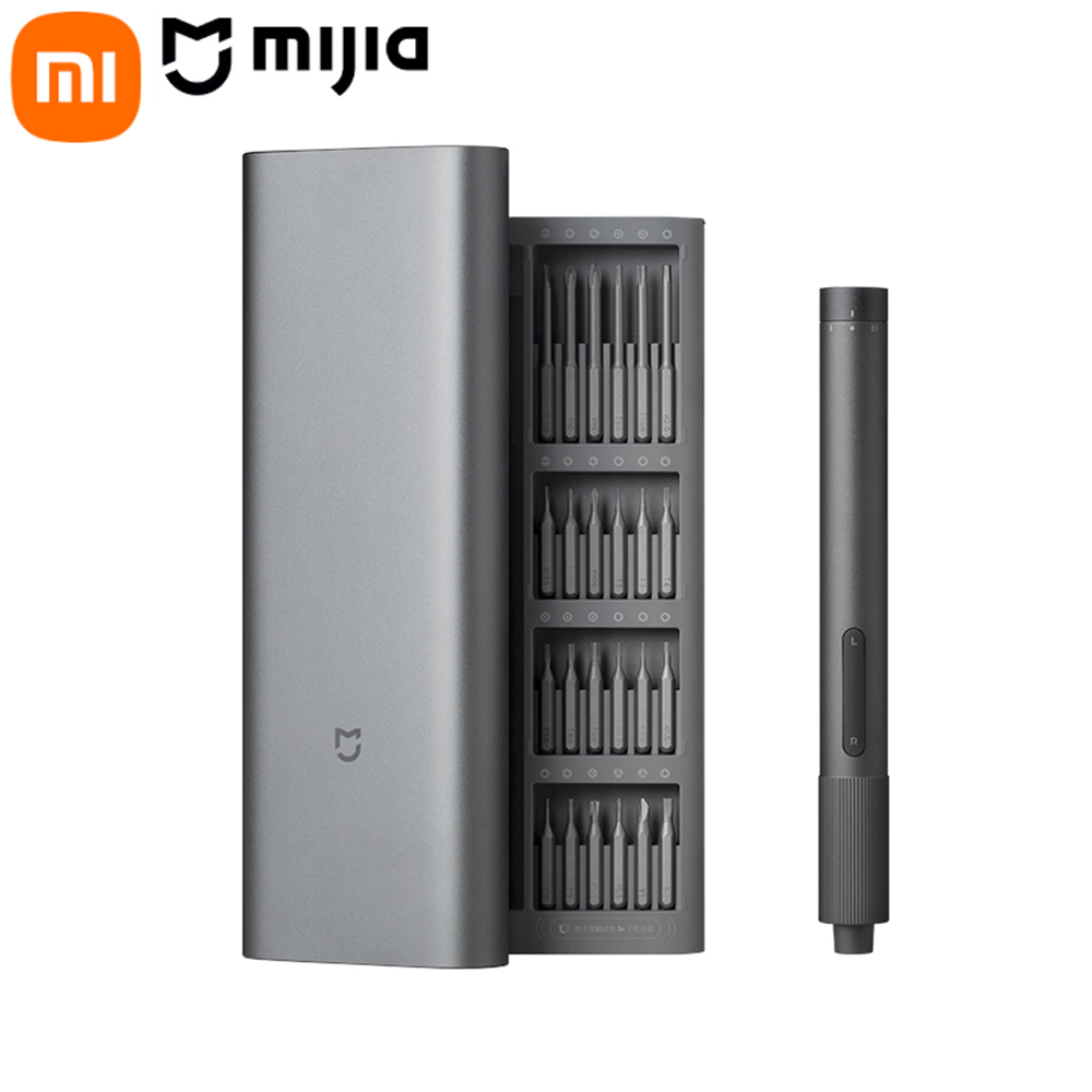 Home Automation Diy Kit - Xiaomi Mijia電動精密ドライバーキット 24ピース マグネットビットセット スマートホームPCおよび携帯電話修理用電動工具