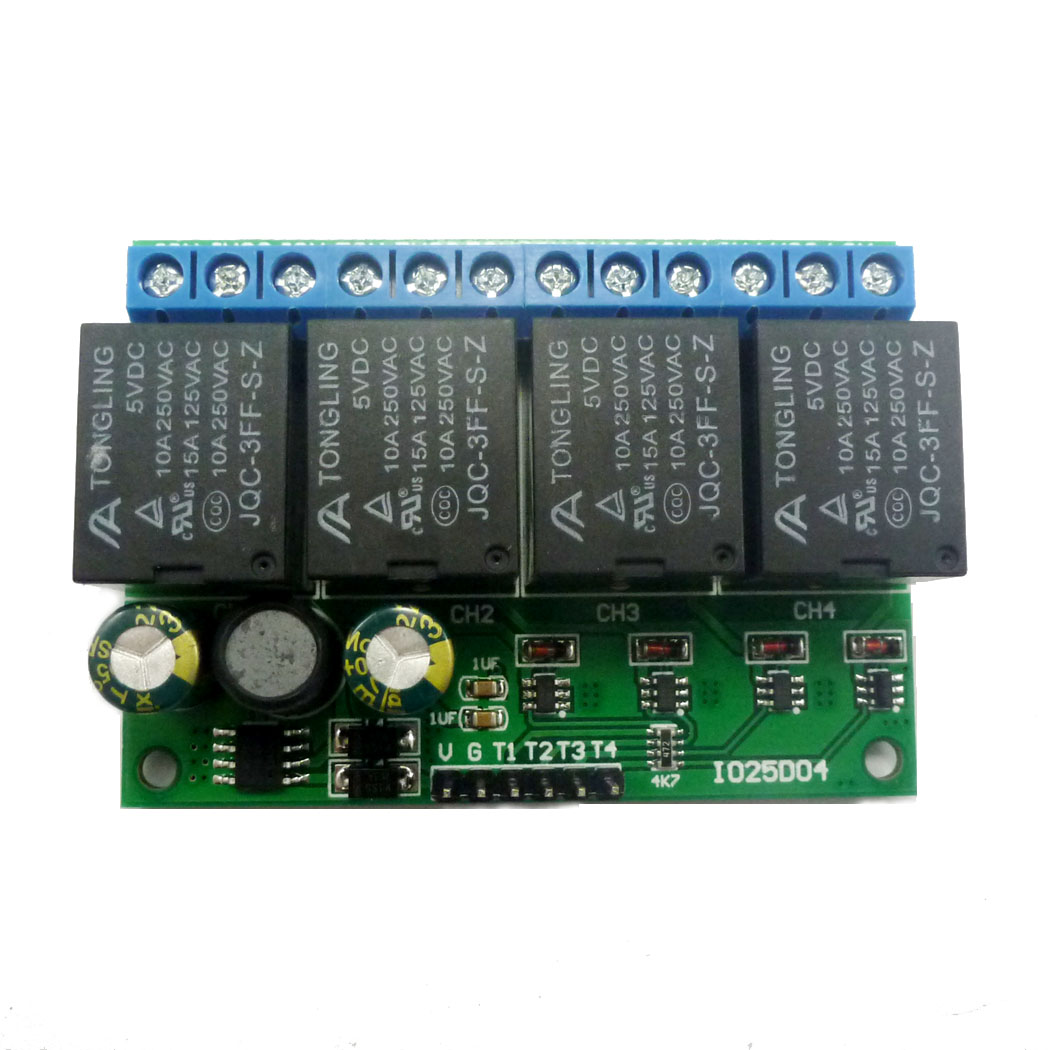 Shelly Relay Module - 4ch DC 6V-24V フリップフロップラッチリレーモジュール双安定セルフロック電子スイッチ低パルストリガーボードボタン MCU IO