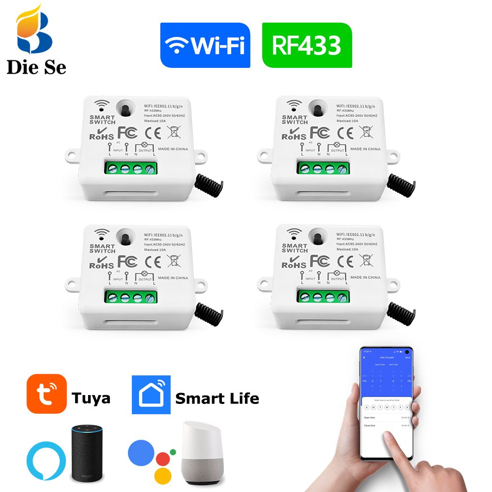 Tuya WiFi スマートライトスイッチ 433MHz 1 - Home Automation Industry のレビューと価格