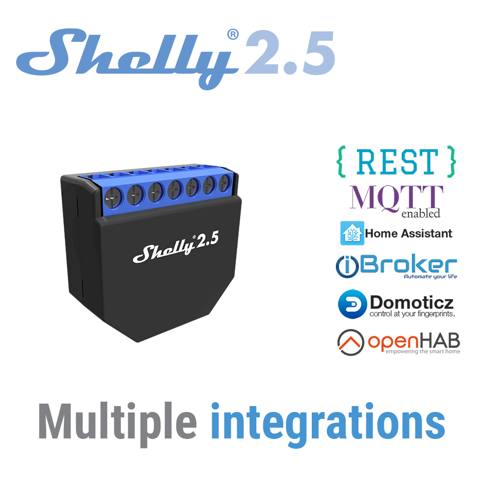 シェリー 2.5 スマートホームダブルリレー WiFi スイ - Shelly Relay Module のレビューと価格