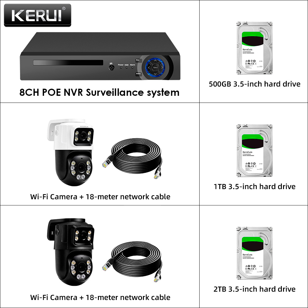 KERUI 8CH POE NVR 6MP HD デュアルレ - Home Automation Diy Kit のレビューと価格