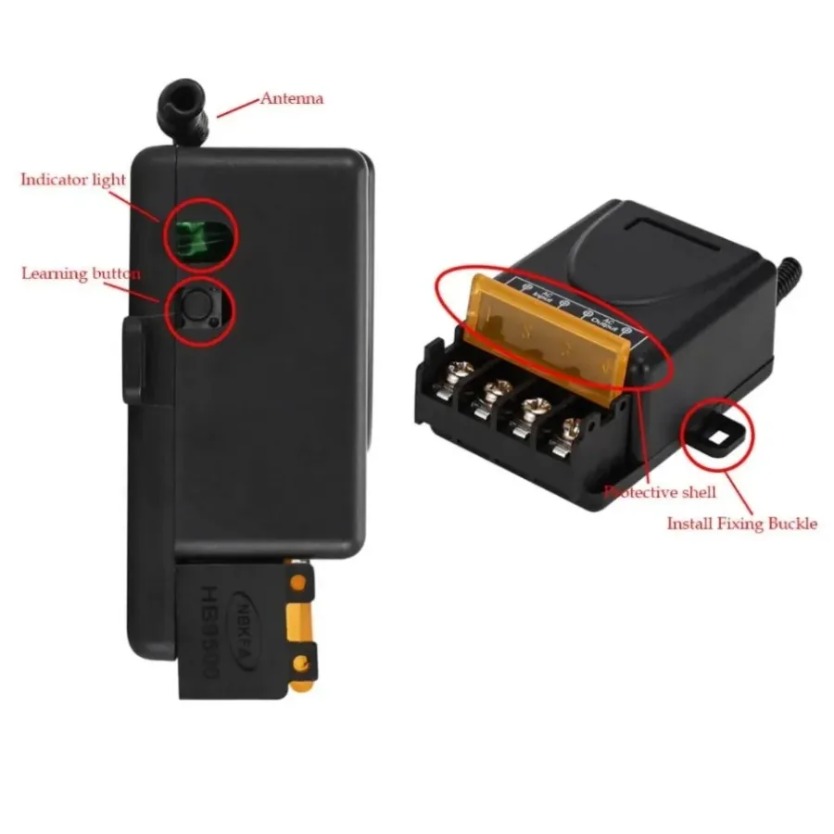 433MHz ワイヤレスリモートスイッチ DC12V-72V - Shelly Relay Module のレビューと価格