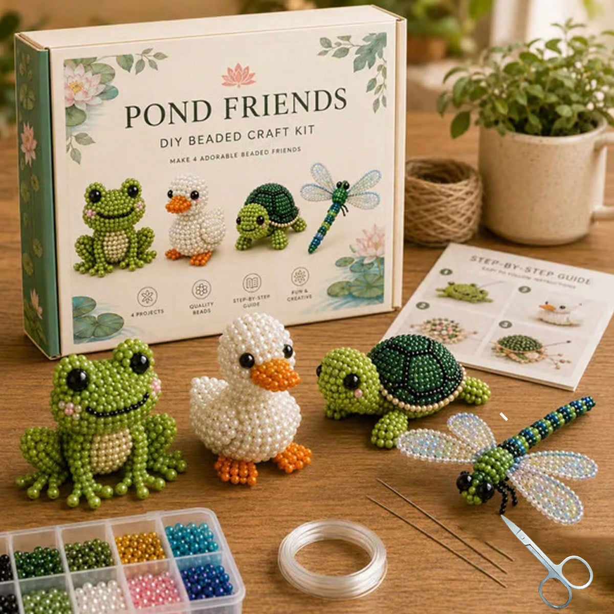 ミニ3Dビーズ動物DIYキット、カラフルなビーズと説明書付き - Diy Automation Projects のレビューと価格