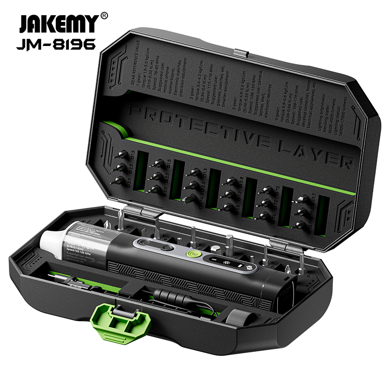 JAKEMY JM-8196 電動磁気ドライバーセット 4段 - Home Automation System Diy のレビューと価格